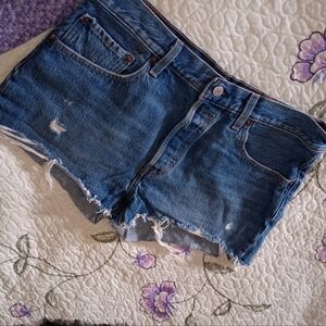 Vintage Y2K 501 Daisy Dukes Mini Shorts Women's Distressed Retro Booty 30 10